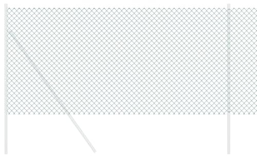 vidaXL Maschendrahtzaun 25 x 1 m Stahl Grün | Dieser grüne PVC-beschichtete verzinkte Stahlzaun verbindet Langlebigkeit mit rustikalem Charme und bietet dir eine stabile