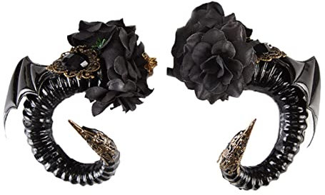 Erwachsene Kinder Dämon Schwarze Farbe Ochsen Horn Haare Clip Stoff Haart Pin Halloween Weihnachtskostüm Cosplay Party