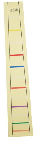 ANDRESLAD Gelbe Cello Fingerpositionsmarkierung aus Papier Leichter Abziehbarer Griffbrettaufkleber für 1/8 Cello zur Lernsteigerung für Anfänger