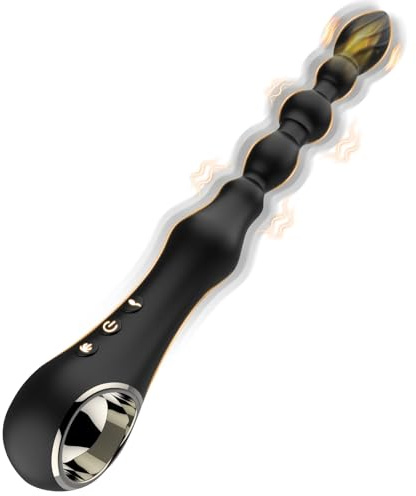Vibratore Perline Anale Plug Massaggiatore Prostatico Punto G Dilatatore | Anale Vibrante per Coppie con 7 Modalità di Vibrazione con Funzione Riscaldante Massaggiatore per la Prostata Anali Plug