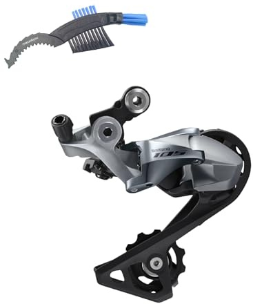 maxxi4you Shimano 105 RD-R7000-SS Schaltwerk 11-Fach kurzer Käfig - Silber inkl Fahrrad Kettenbürste