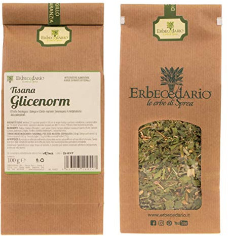 Erbecedario - Glicenorm Tisana Depurativa con Galega e Cardo Mariano, Infuso Diuretico effetto detox, Infuso depurativo fegato Elimina Tossine in eccesso e favorisce il metabolismo, 1 Sacchetto 100g