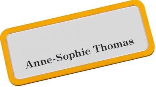 Namensschild magnetisch, in 10 Farben verfügbar (gelb)