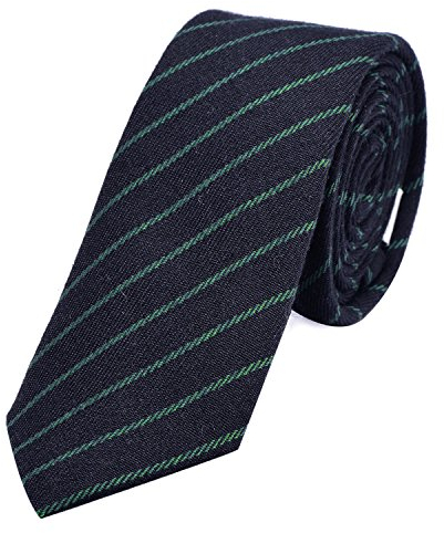 DonDon Herren Krawatte gestreift 6 cm navy