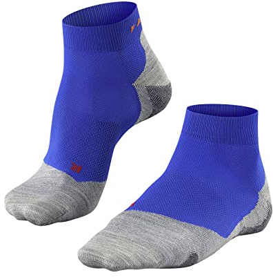 FALKE Men's RU5 Race Short M SSO Functional Yarn Anti-Blister 1 Pair Running Socks, Blue (Cobalt 6712), 9.5-10.5