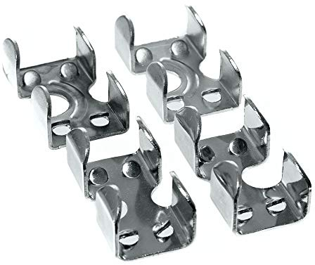 PARACORD PLANET Rope Clamps – 12 Total (6 x 3/8-Inch & 6 x 1/2-Inch) – Silver Nylon Clamps for Tying Off Loose Ends or Joining Cord/Wire Rope
