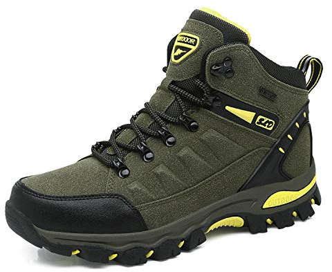 WOWEI Scarpe da Escursionismo Arrampicata Sportive All'aperto Traspiranti Trekking Sneakers da Donna Uomo,8019 Verde,43 EU