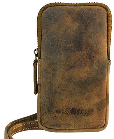 Greenburry Vintage Umhängetasche Braun 11x18x2,5cm