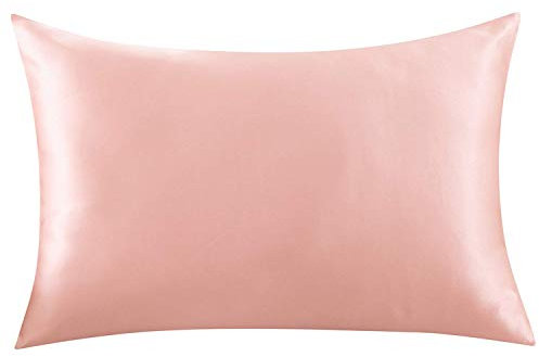 ZIMASILK Taie d'oreiller en Soie - 100% Soie Naturelle de mûrier - pour Les Cheveux et la Peau - 19 mm de Soie des Deux côtés - 1 unité, Coraux, Standard 50x75cm