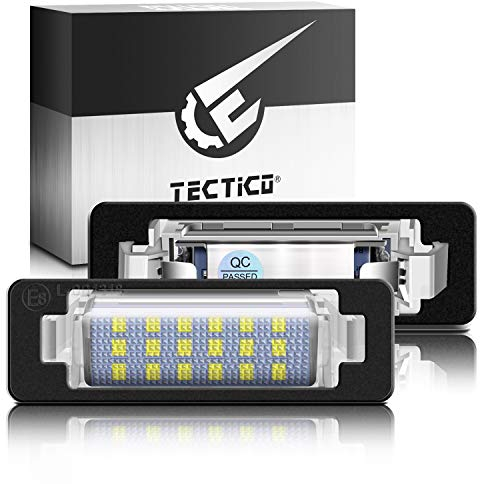 TECTICO LED Kennzeichenbeleuchtung Nummernschildbeleuchtung SMD Canbus 6000K Xenon Weiß Kompatibel mit Benz E-Klasse W210 C-Klasse W202, 2 Stücke