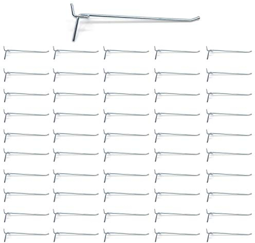 Generisch 50 Stück Einfachhaken verzinkt Lochwandhaken Lochplattenhaken - 30 mm Lochabstand 15/30 mm 160 mm