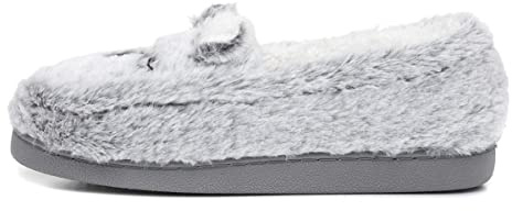 The Slipper Company Womens Moccasin Slipper - Size 6 UK - Grey