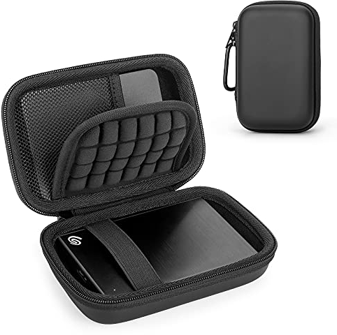 Custodia per Hard Disk Esterno Western Digital WD Elements/TOSHIBA Canvio Basics/Seagate HDD Case, Memoria Esterna Portatile 2,5 Disco Esterno Protettiva Borsa Antiurto Rigida Cover caso (black)