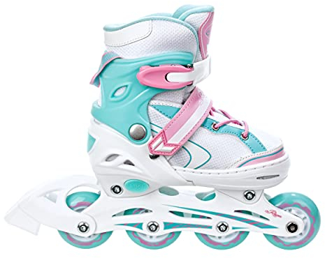 RAVEN Inline Skates Inliner für Kinder Mädchen verstellbar (Lia Mint, 34-37 (21,5cm-24cm))