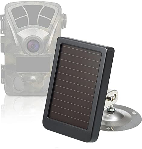 scosao Panel Solar para Cámara de Caza 9 V, 2400 mAh Recargables Cargador Solar Bateria Impermeable IP65 Portatil Power Bank Solar para Cámara Fototrampeo y Viajes de Camping