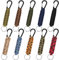 HICARER 10 Stück Paracord Schlüsselanhänger Schnellverschluss Schlüsselband Clip Ring Geflochtenes Lanyard Nützlichkeit Ring Haken Outdoor Lanyard Schlüsselringe für Männer (Klassische Farbe)
