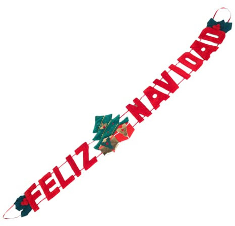 TIENDA EURASIA® Colgantes Originales Feliz Navidad - Adornos Navidad - Decoracion Navidad - Navidad Decoracion Casa (87148 - Cartel Feliz Navidad 91 cm)