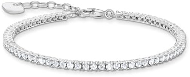 THOMAS SABO Tennisarmband mit weißen Steinen Silber 925 Sterlingsilber