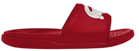 Lacoste Herren Pantoletten Croco DUALISTE 0922 1 CMA, Männer Slipper,Schlupfschuhe,schluepfschuhe,Slides,Slip-ons,Mules,ROT/Weiss (17K),43 EU / 9 UK