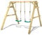 WICKEY Kinderschaukel Schaukelgestell Sky Dancer Prime - Schaukel türkis & Gestell Holz, Outdoor Schaukelgerüst, Doppelschaukel, Holzschaukel für Kinder im Garten