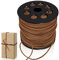 Lederschnur Lederband Faux Wildleder Schnur, 90M Faux Faden Veloursleder Band Lederschnüre Wildlederband für DIY Armband Halskette Schmuck Handwerk (Hellbraun)