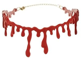 Kreatives tropfendes Blut Halloween Party Choker Halloween Simulation Blutfleck Halskette Vampir Kostüm Zubehör Halloween Party Zubehör