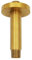 Aquaiaw Shower Arm and O-Ring Flange, 3 inch, Solid Brass, Round, Both Soldered 1/2 NPT Tapered Threads, Straight Shower Arm Extension, Ceiling Shower Head Arm for Rainfall Shower (Brushed Gold)