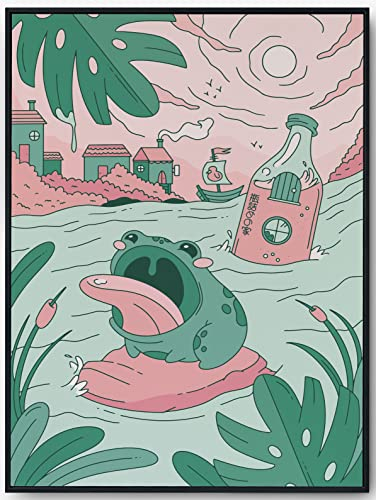 JOPRICO Kawaii Poster - Frosch - Japan Poster - 50x70cm