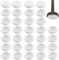 UFURMATE Chair Leg Glides, 32Pcs 1.49 Inch Patio Furniture Round Gliders Wrought Iron Outdoor Chair Leg Glides Anti-Scratch Plastic Garden Furniture Feet Caps for Protecting Floors (White)
