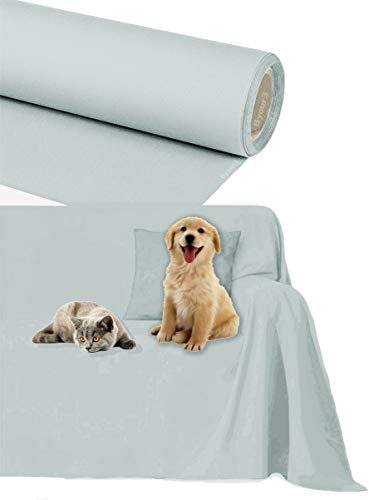 Byour3 - Wasserabweisend Sofaüberwurf Gemischt Baumwolle Schutz Haustieren Couch Sofabezug Also Von L U Form Sofa Sofaschoner Anti-Kratze Hunde Katzen Kinder Abwaschbar (Zuckerpapier, 3 Sitzer)