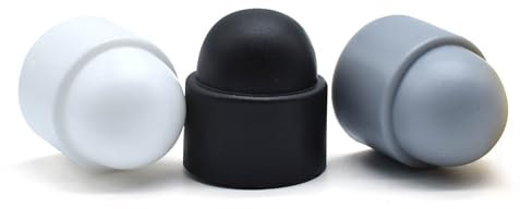 NOLDAR | Cache ecrou - Cache vis en plastique pour recouvrir les écrous et les têtes de vis hexagonales. Fonction protectrice et embellissante. 50 unités pour clé de 7 mm (M4). Couleur: NOIR