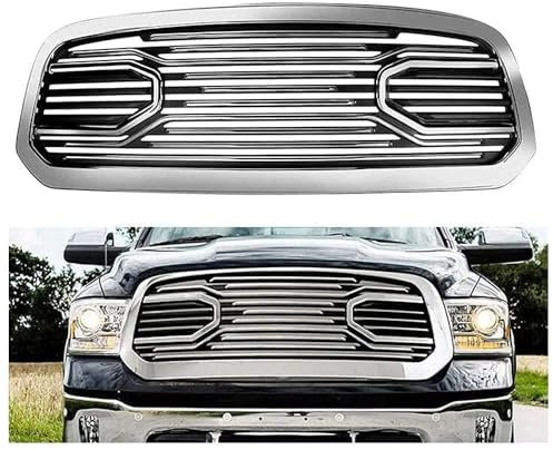 caits Frontgrill,kompatibel mit Dodge RAM 1500 2013-2017,Frontstoßstange Sportgrill Kühlergrill