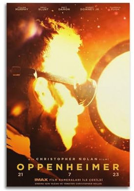 xze Filmposter Oppenheimer Zimmer Dekorative Leinwand Poster Ästhetisches Poster Druck Wandkunst Dekor Poster 40 x 60 cm Unrahmen-Stil