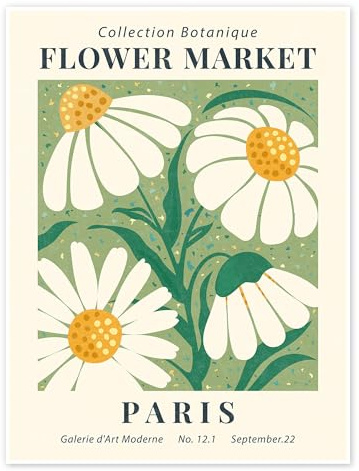 Posterlounge Flower Market, Paris, Kamille Poster