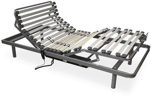 amuéblate online - Letto snodato elettrico Ergotop con 5 piani e struttura rinforzata - Ergonomico, affidabile e silenzioso, motore tedesco, 105 x 190