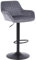ralex-chair Bar Stools Set of 1, Height Adjustable Velvet Fabric Swivel Barstool Bar Chairs, Breakfast Dining Stools With Backrest and Armrest for Bar, Counter and Kitchen, Grey