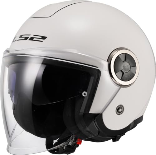 LS2, Jet-Motorradhelm CLASSY SOLID Gloss White, S