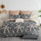 Soifox Bettwäsche 135x200 Grau Bettgarnitur - Geometrisch Bettwäsche Sets Microfaser Bettbezug 135 x 200cm mit Kissenbezug Bügelfrei & Knitterfrei Modern Deckenbezug mit Reißverschluss