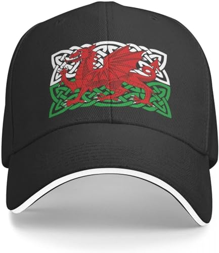 Baseballkappe Snapback Sonnenhut Y Ddraig Goch Cap Baseball Cap Baseballmütze Weihnachtsmützen Cap für Männer Frauen Hip Hop Geburtstagsgeschenk