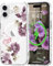 L-FADNUT Magnetic for iPhone 16 Case, Compatible with Magsafe Floral Pattern Design, Clear Girly Flower Cover Slim Bumper Shockproof Protective Phone Case for iPhone 16 Purple
