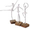 CREEDWOOD Ballerina Figur Ballett 3er Set | Mangoholz, weiß, 40 cm | Ballerina Figur auf Sockel, Ballett Tänzerin Deko Skulptur, Tänzer Deko Objekt, Ballett Holz Aufsteller