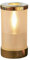 Lumea 1067/1108 Tischlicht Tube Ice inkl. Base & Windschutz gold, Flüssigwachskerze und Stabfeuerzeug | Windlicht aus Acryl inkl. Kerze & Feuerzeug | Brenndauer 40 Std. | Indoor & Outdoor, Höhe: 14 cm