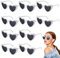 10 Paia Occhiali A Forma di Cuore, Occhiali Cuore Matrimonio, Occhiali A Cuore per Carnevale, Occhiali da Sole Vintage Bianco, Bride Occhiali A Forma di Cuore Kit, per Compleanno Festa Viaggi