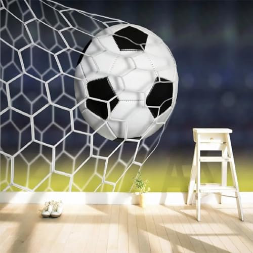 HBYUEHAN Football Sports Theme Three-Dimensional Football Modern Wallpaper 3D Photo Wallpaper, Living Room Bedroom Modern Wall Art Poster