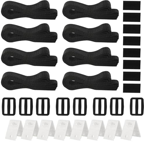 Bamyli 8 Sätze Pool Aufroller Befestigungsbänder, Planenspanner Tarp Clips, Planenclips Set, Zubehörsatz für Aufrollvorrichtung für Poolplane, Pool Aufroller Premium und Aufrollsystem für Solarplane