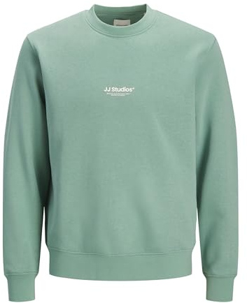 JACK & JONES Male Sweatshirt Gedruckt Sweatshirt | Bio-Baumwolle | nachhaltige Materialauswahl | Perfekt für Freizeitaktivitäten | Schlichtes, zeitloses Design | Normal Fit