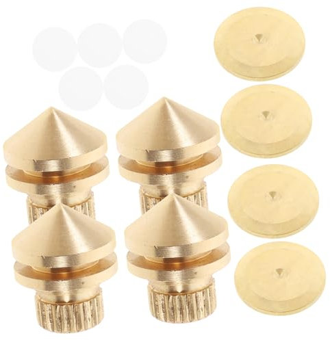 VILLCASE 4 Stück Lautsprecher Isolation Spikes aus Hochfestem Mit Unterlegscheibe Doppeltem Klebeband für Audioanlagen zur Vibration Reduzierung Elegantes Design für Verbesserte