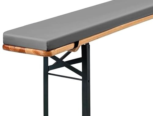 Holomaalahi Bierzelt-Tischdecke 150x23x3cm Auflage für Indoor- und Outdoor-Stühle, hochdichter Schaumstoff, rutschfest, waschbarer Bezug, für Biertisch & Partyzelt-Set