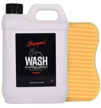 Supagard Premium pH Neutral Car Wash Shampoo (2.5L) – Highly Concentrated, Biodegradable Formula for Streak-Free, Glossy Finish – Up to 110 Washes – Professional Grade