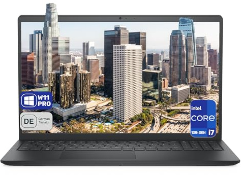 Dell Inspiron 15 3530 Laptop Intel Core i7-1355U 16GB DDR4 RAM, 1TB PCle SSD, 15.6 FullHD Display Intel Iris Xe, Wi-Fi 6, Tastiera QWERTZ, Windows 11 Pro, Carbon Black